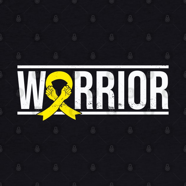 Endometriosis Warrior with Yellow Awareness Ribbon by GiftTrend